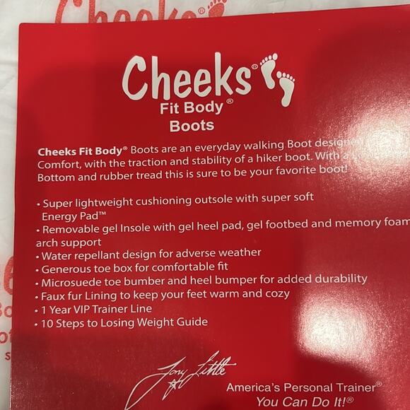 Tony Little Cheeks Fit Body Cushioned Gel Insole Puffer Boots Women’s 12 Navy - Picture 12 of 12